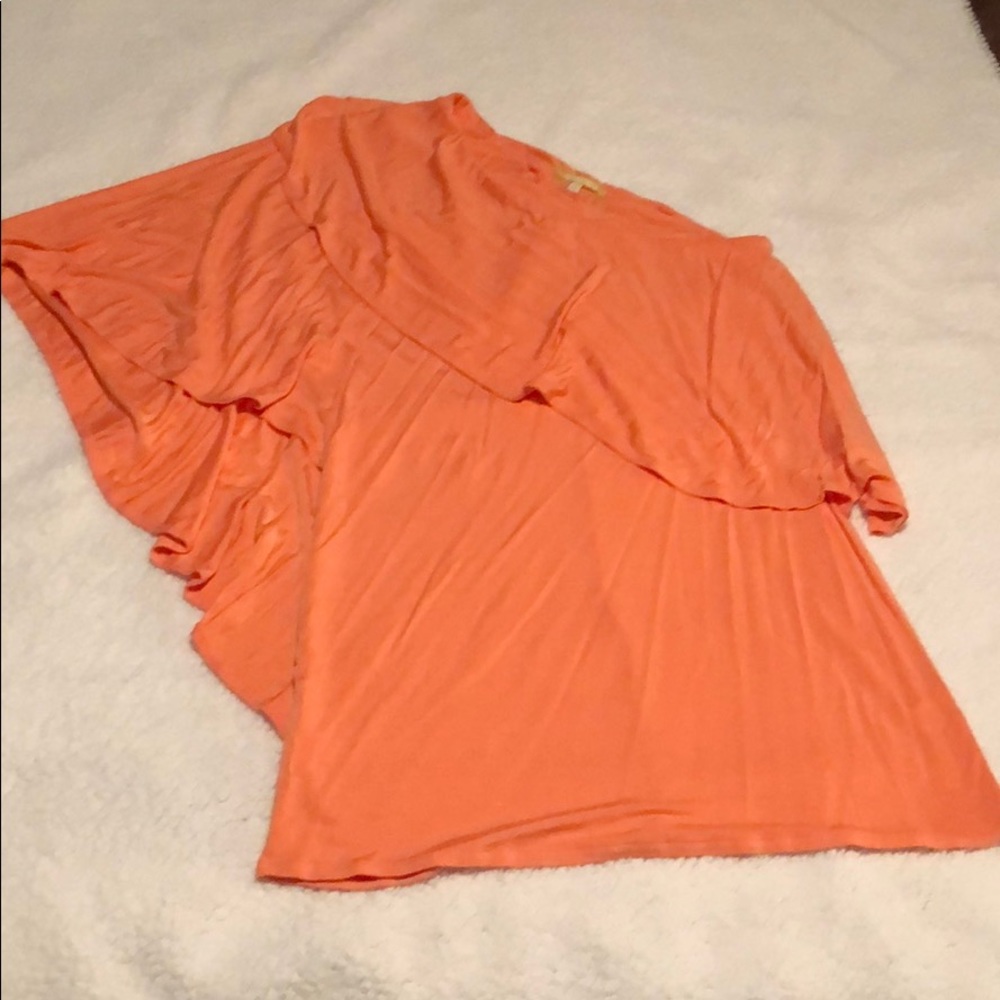Gianni bini coral one shoulder dress